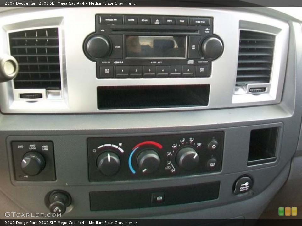Medium Slate Gray Interior Controls for the 2007 Dodge Ram 2500 SLT Mega Cab 4x4 #59596110