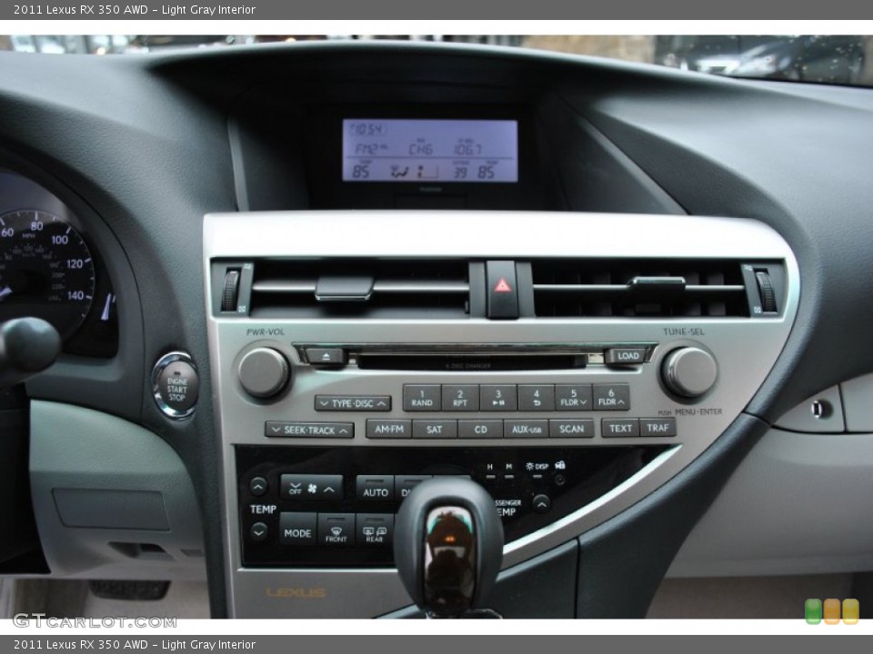 Light Gray Interior Controls for the 2011 Lexus RX 350 AWD #59596596