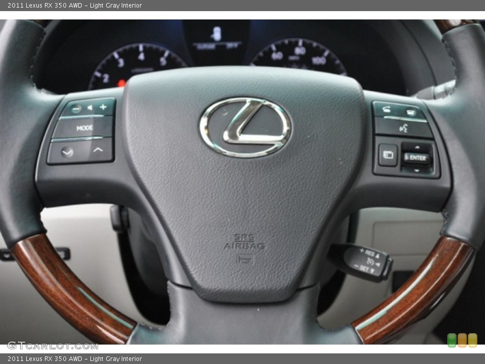 Light Gray Interior Steering Wheel for the 2011 Lexus RX 350 AWD #59596623