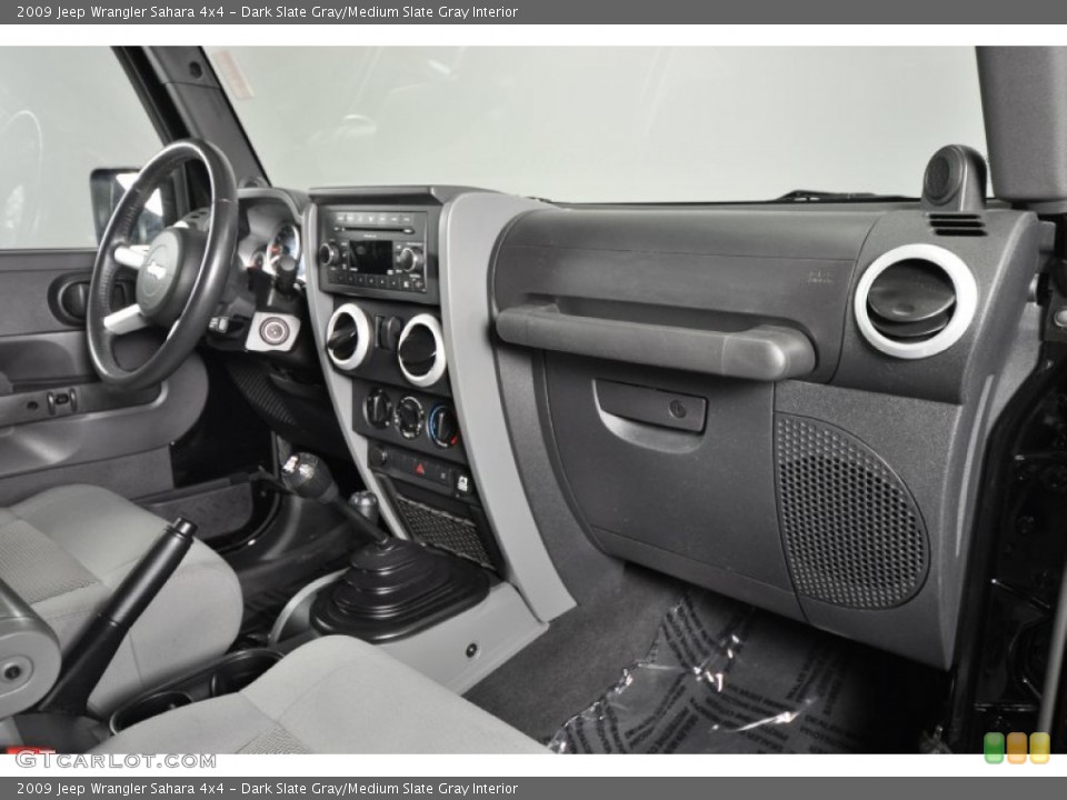 Dark Slate Gray/Medium Slate Gray Interior Dashboard for the 2009 Jeep Wrangler Sahara 4x4 #59602254