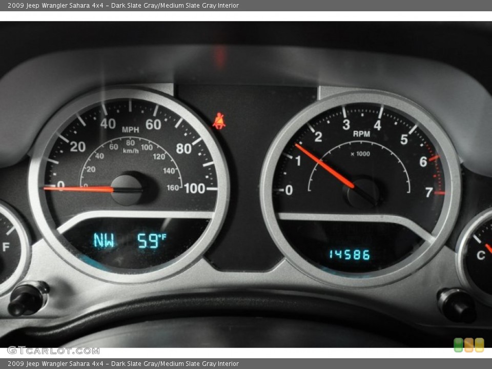 Dark Slate Gray/Medium Slate Gray Interior Gauges for the 2009 Jeep Wrangler Sahara 4x4 #59602329