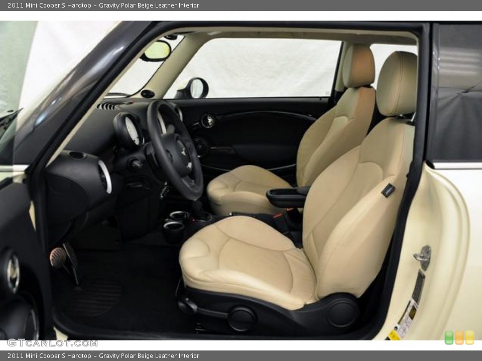Gravity Polar Beige Leather Interior Photo for the 2011 Mini Cooper S Hardtop #59602542