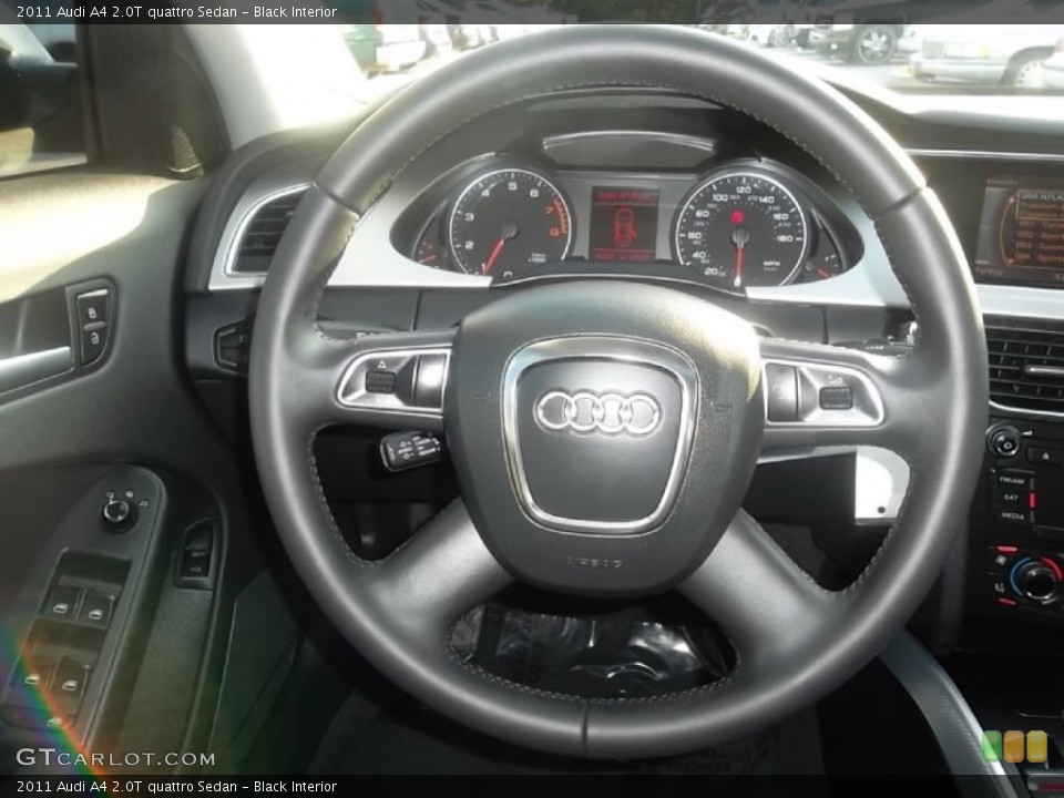Black Interior Steering Wheel for the 2011 Audi A4 2.0T quattro Sedan #59604582