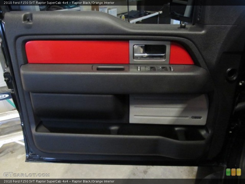 Raptor Black/Orange Interior Door Panel for the 2010 Ford F150 SVT Raptor SuperCab 4x4 #59607789