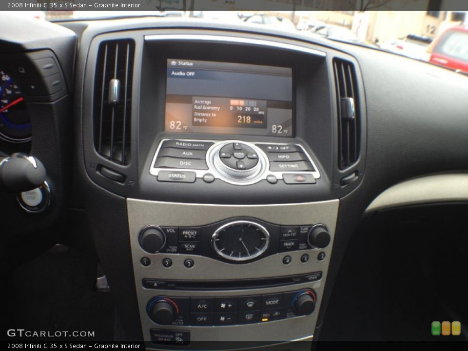 Graphite Interior Controls for the 2008 Infiniti G 35 x S Sedan #59608407