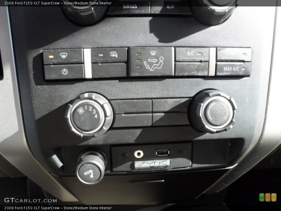 Stone/Medium Stone Interior Controls for the 2009 Ford F150 XLT SuperCrew #59609124