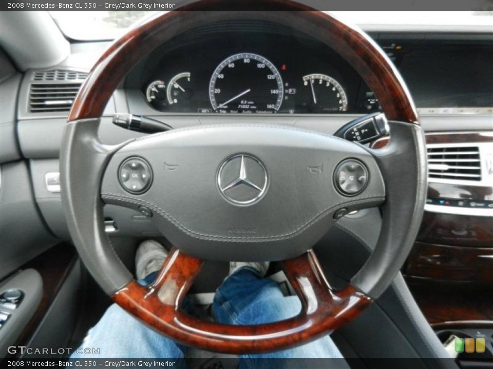 Grey/Dark Grey Interior Steering Wheel for the 2008 Mercedes-Benz CL 550 #59609755