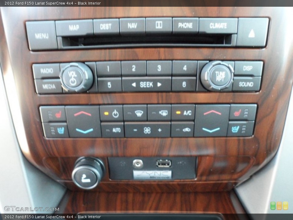 Black Interior Controls for the 2012 Ford F150 Lariat SuperCrew 4x4 #59613201