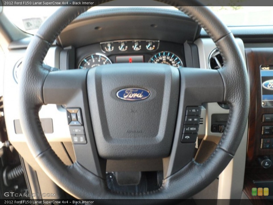 Black Interior Steering Wheel for the 2012 Ford F150 Lariat SuperCrew 4x4 #59613241