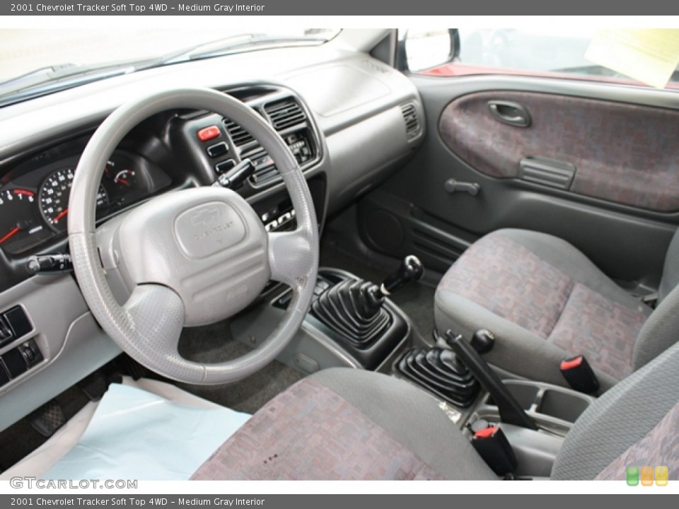 Medium Gray Interior Prime Interior for the 2001 Chevrolet Tracker Soft Top 4WD #59613471