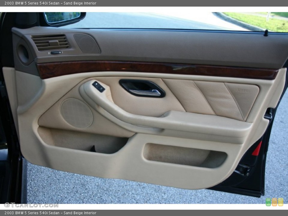 Sand Beige Interior Door Panel for the 2003 BMW 5 Series 540i Sedan #59617068