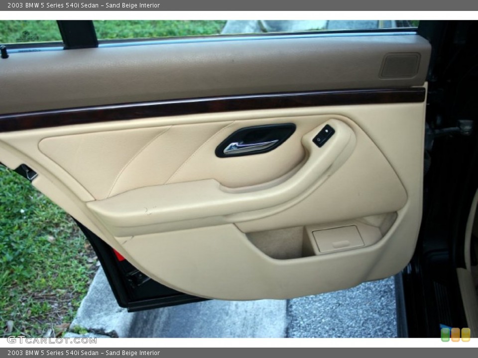 Sand Beige Interior Door Panel for the 2003 BMW 5 Series 540i Sedan #59617080