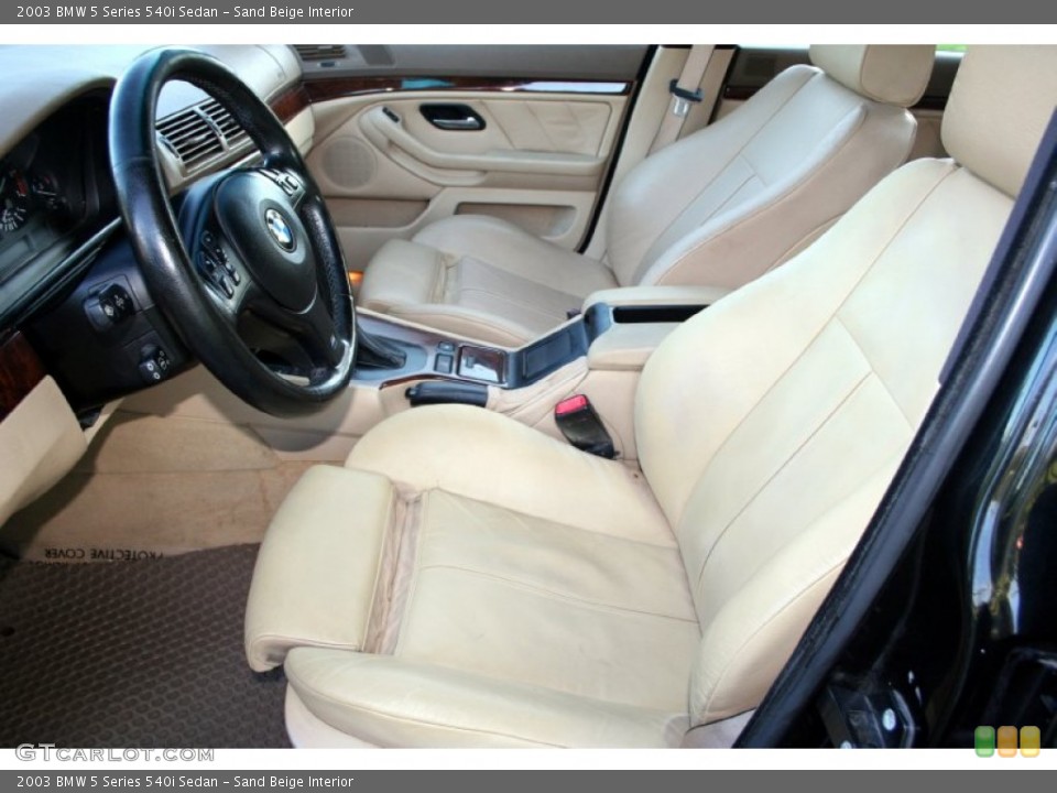 Sand Beige Interior Photo for the 2003 BMW 5 Series 540i Sedan #59617191