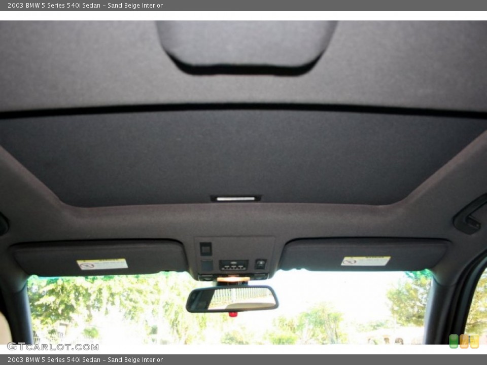Sand Beige Interior Sunroof for the 2003 BMW 5 Series 540i Sedan #59617320