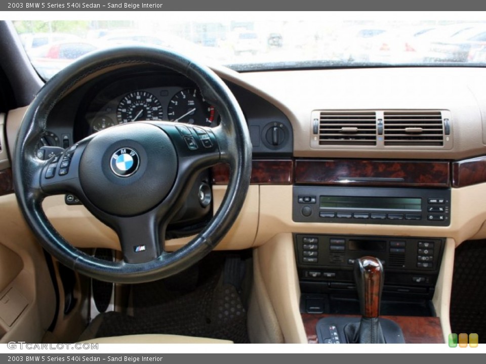 Sand Beige Interior Dashboard for the 2003 BMW 5 Series 540i Sedan #59617415