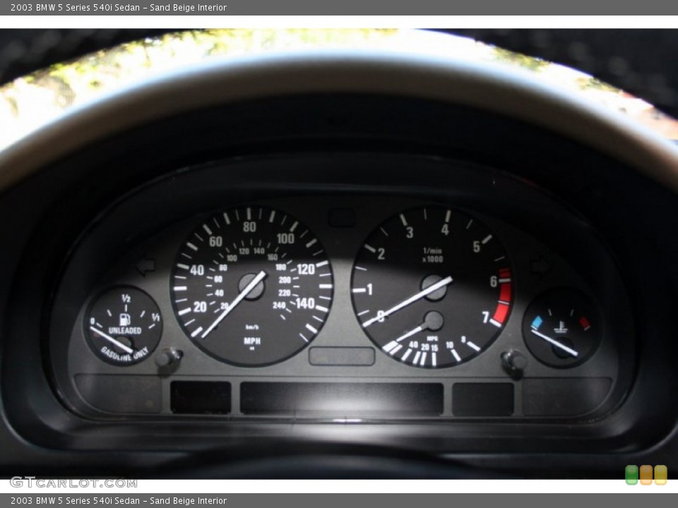 Sand Beige Interior Gauges for the 2003 BMW 5 Series 540i Sedan #59617440