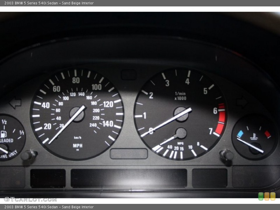 Sand Beige Interior Gauges for the 2003 BMW 5 Series 540i Sedan #59617449