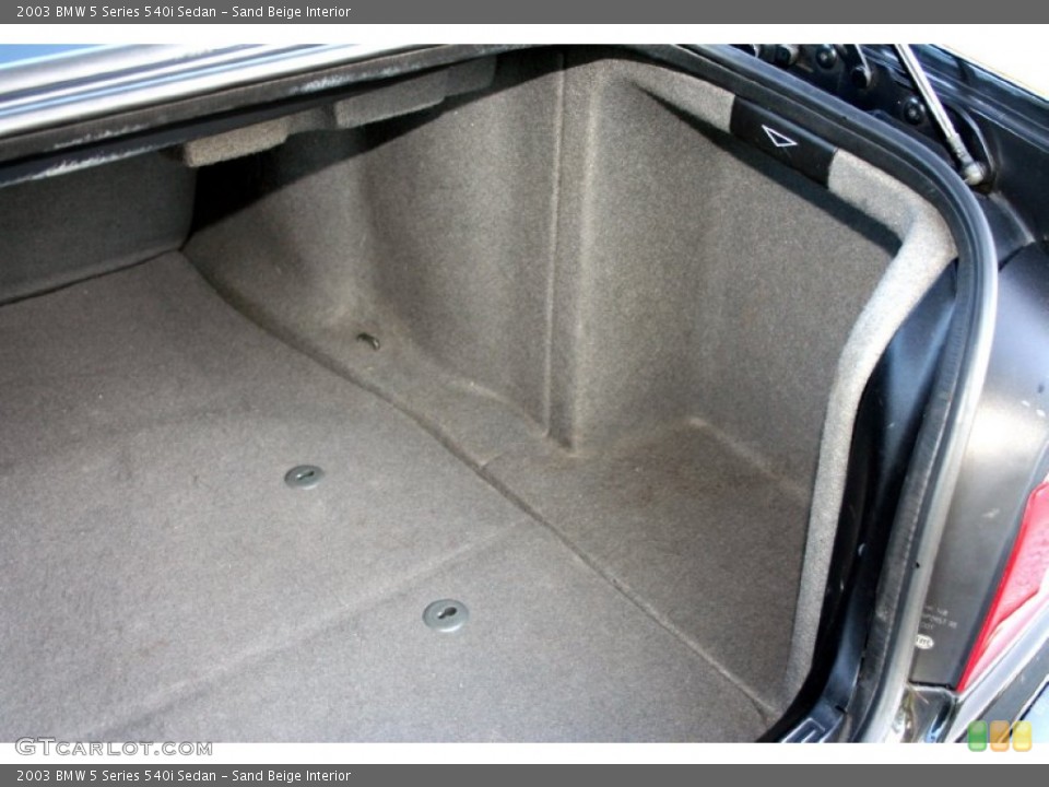 Sand Beige Interior Trunk for the 2003 BMW 5 Series 540i Sedan #59617644