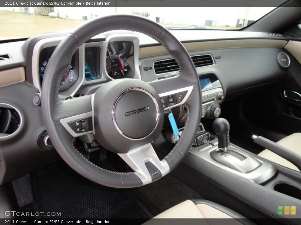Beige Interior Dashboard for the 2011 Chevrolet Camaro SS/RS Convertible #59617749