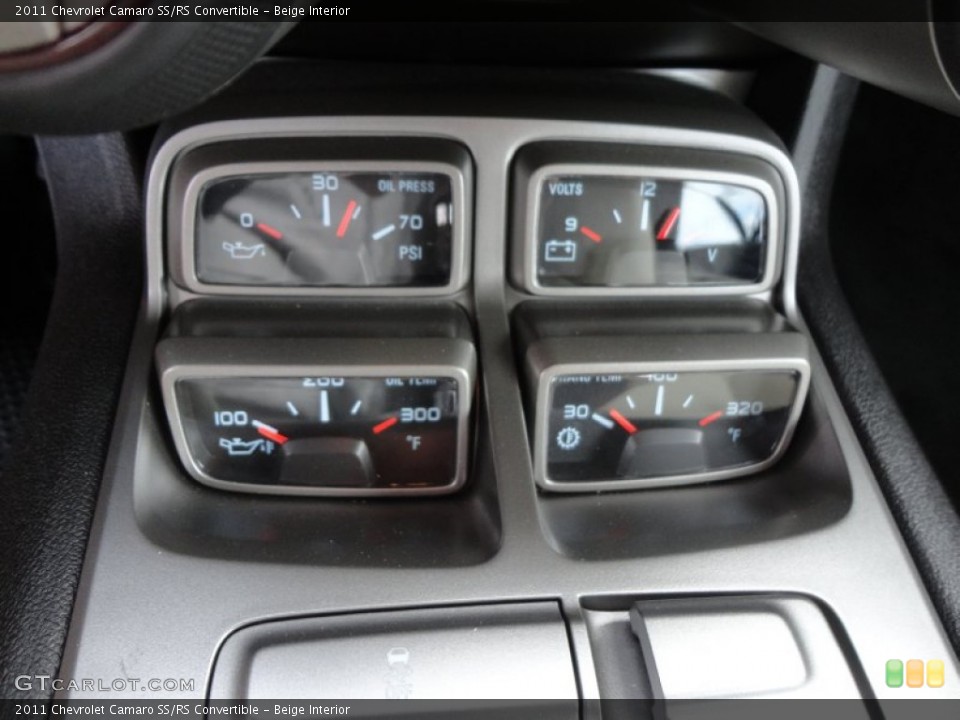 Beige Interior Gauges for the 2011 Chevrolet Camaro SS/RS Convertible #59617890