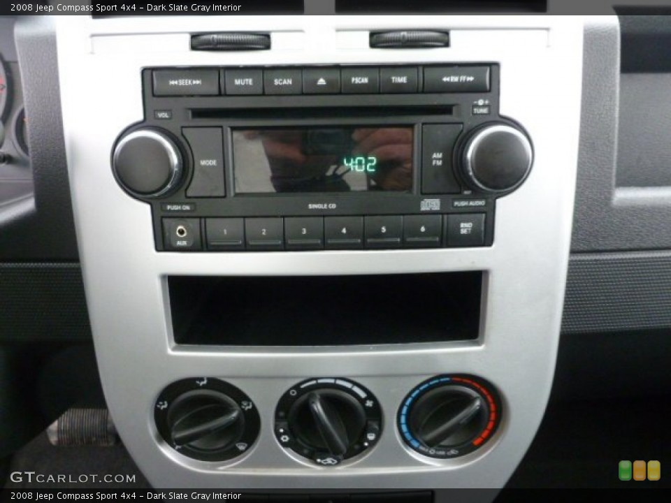 Dark Slate Gray Interior Controls for the 2008 Jeep Compass Sport 4x4 #59618805