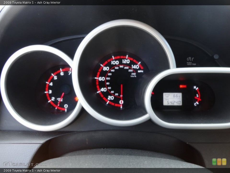 Ash Gray Interior Gauges for the 2009 Toyota Matrix S #59619513