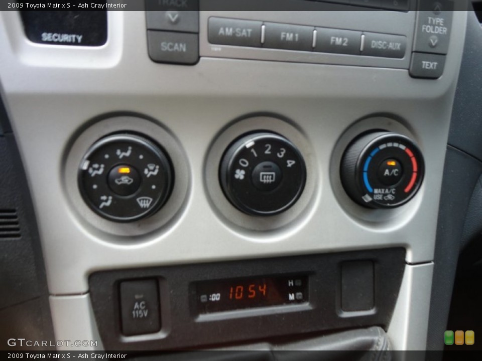 Ash Gray Interior Controls for the 2009 Toyota Matrix S #59619531