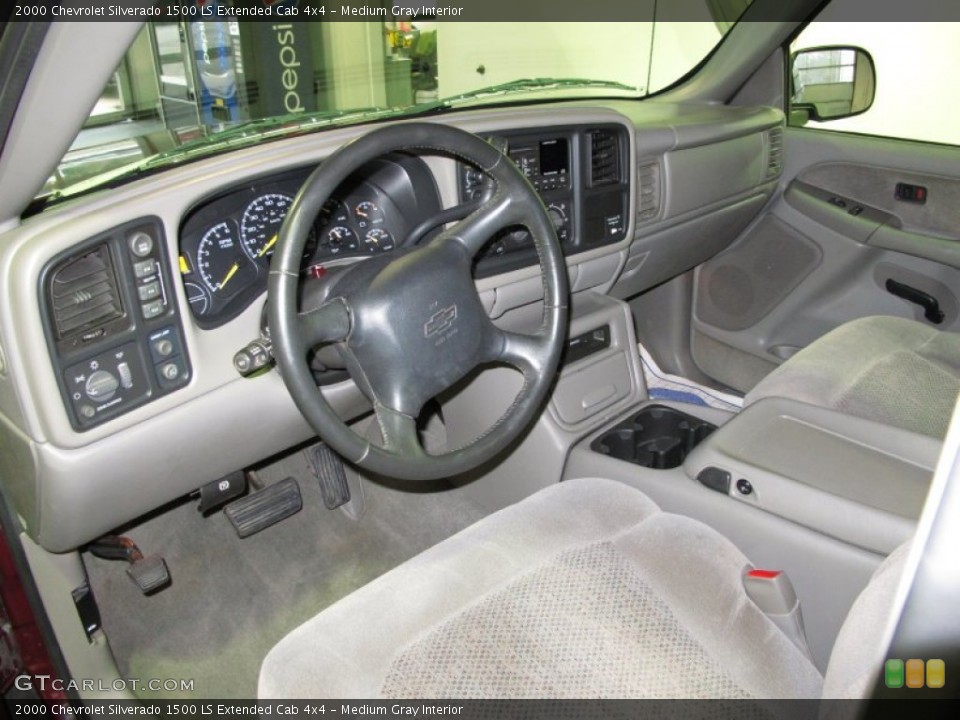 Medium Gray Interior Prime Interior for the 2000 Chevrolet Silverado 1500 LS Extended Cab 4x4 #59622609
