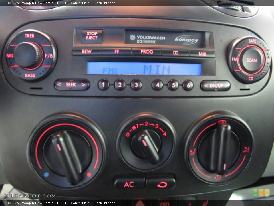 Black Interior Controls for the 2003 Volkswagen New Beetle GLS 1.8T Convertible #59623242