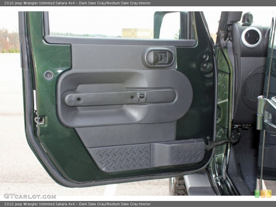 Dark Slate Gray/Medium Slate Gray Interior Door Panel for the 2010 Jeep Wrangler Unlimited Sahara 4x4 #59623929