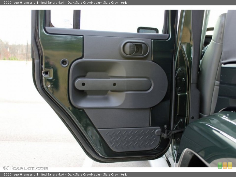 Dark Slate Gray/Medium Slate Gray Interior Door Panel for the 2010 Jeep Wrangler Unlimited Sahara 4x4 #59623938