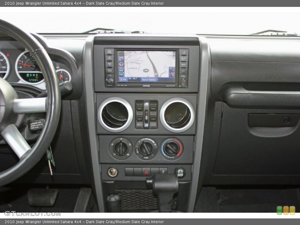 Dark Slate Gray/Medium Slate Gray Interior Controls for the 2010 Jeep Wrangler Unlimited Sahara 4x4 #59623998