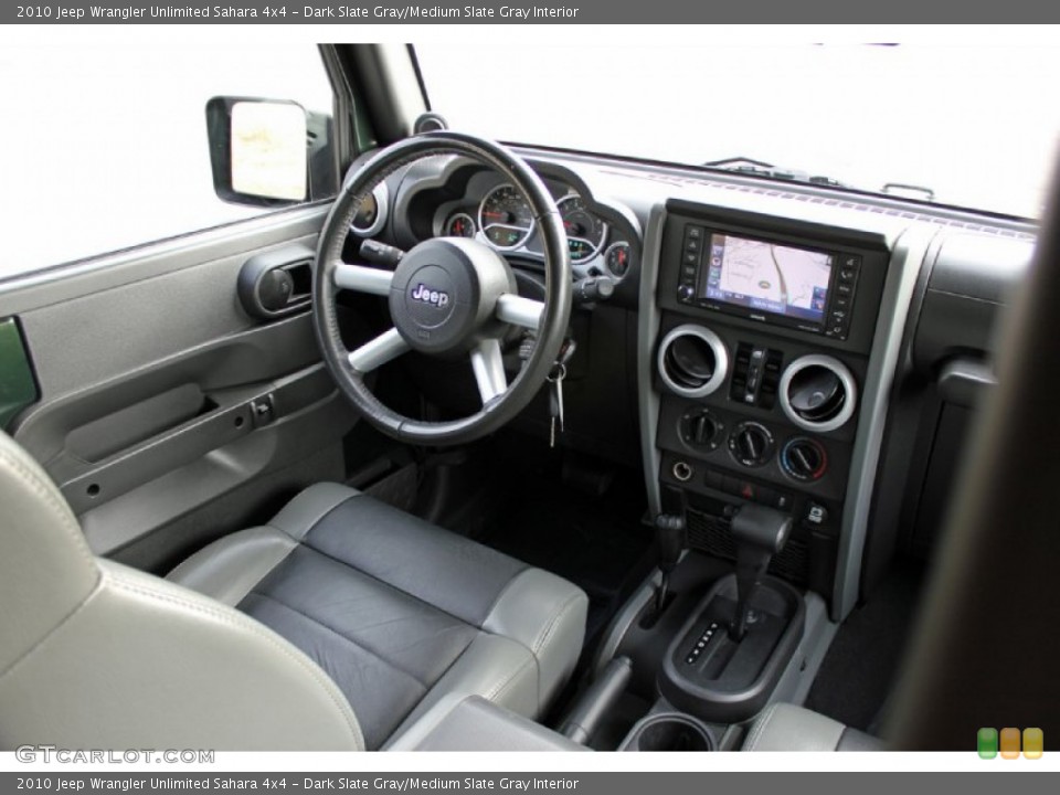 Dark Slate Gray/Medium Slate Gray Interior Dashboard for the 2010 Jeep Wrangler Unlimited Sahara 4x4 #59624007