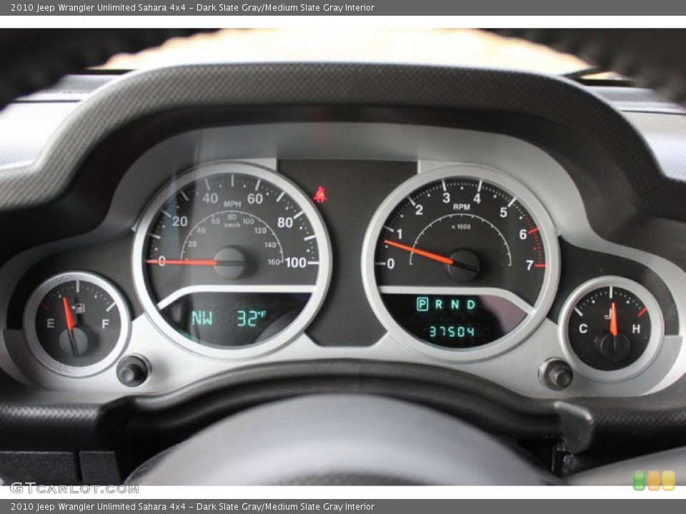 Dark Slate Gray/Medium Slate Gray Interior Gauges for the 2010 Jeep Wrangler Unlimited Sahara 4x4 #59624103
