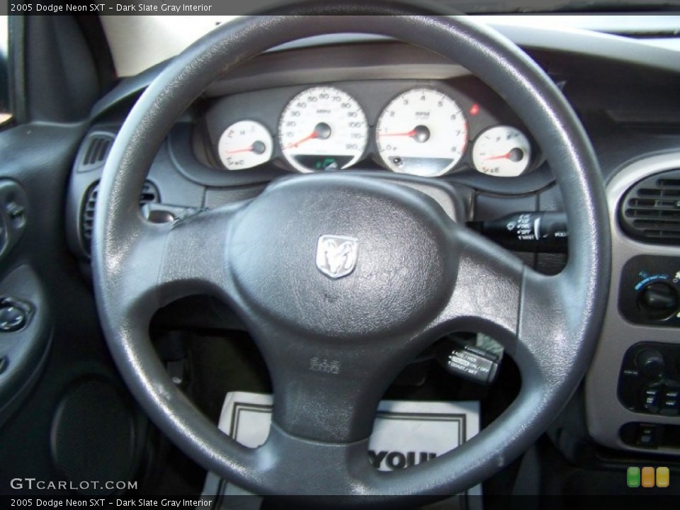 Dark Slate Gray Interior Steering Wheel for the 2005 Dodge Neon SXT #59625324