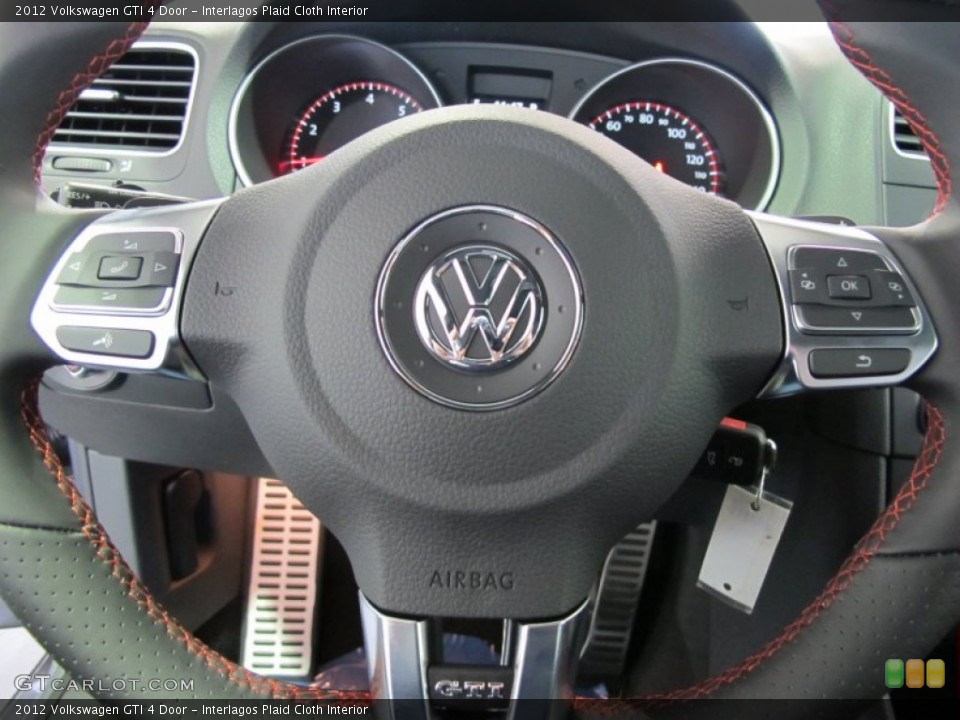 Interlagos Plaid Cloth Interior Steering Wheel for the 2012 Volkswagen GTI 4 Door #59625855