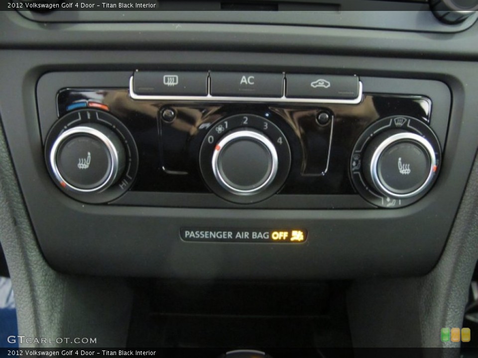 Titan Black Interior Controls for the 2012 Volkswagen Golf 4 Door #59626065