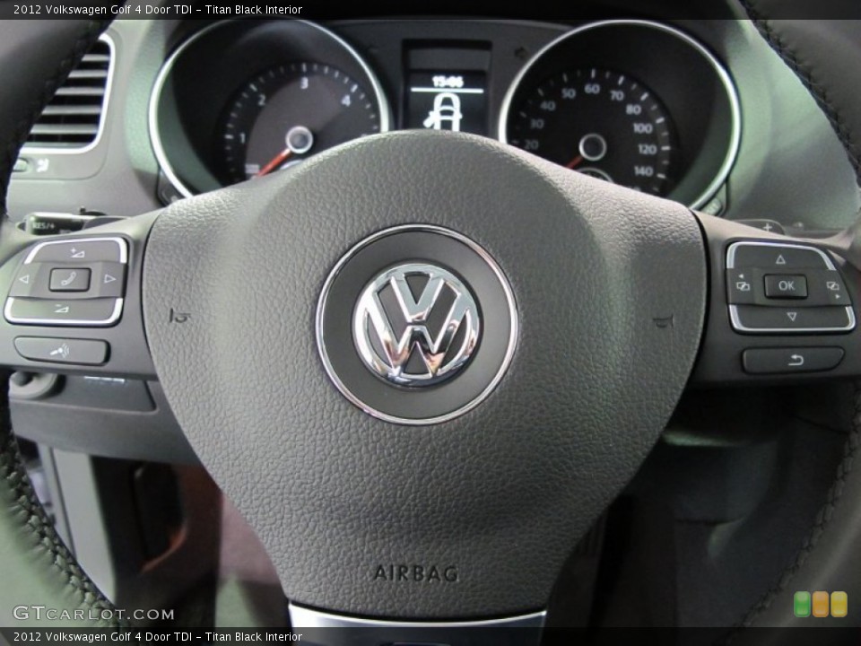 Titan Black Interior Steering Wheel for the 2012 Volkswagen Golf 4 Door TDI #59626204