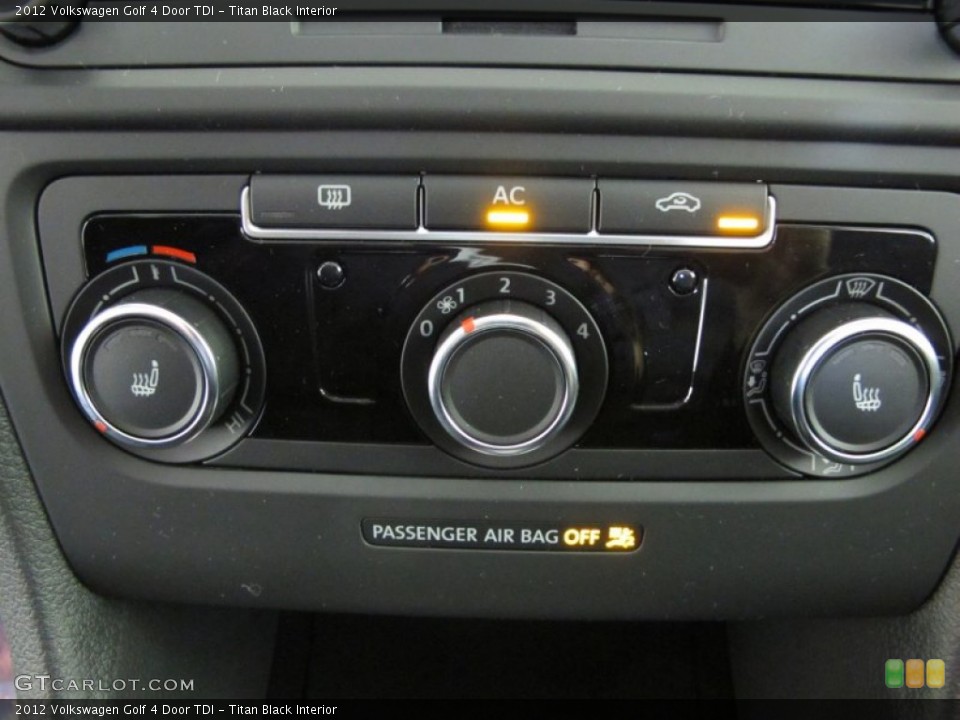 Titan Black Interior Controls for the 2012 Volkswagen Golf 4 Door TDI #59626230