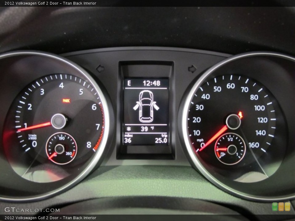 Titan Black Interior Gauges for the 2012 Volkswagen Golf 2 Door #59626794