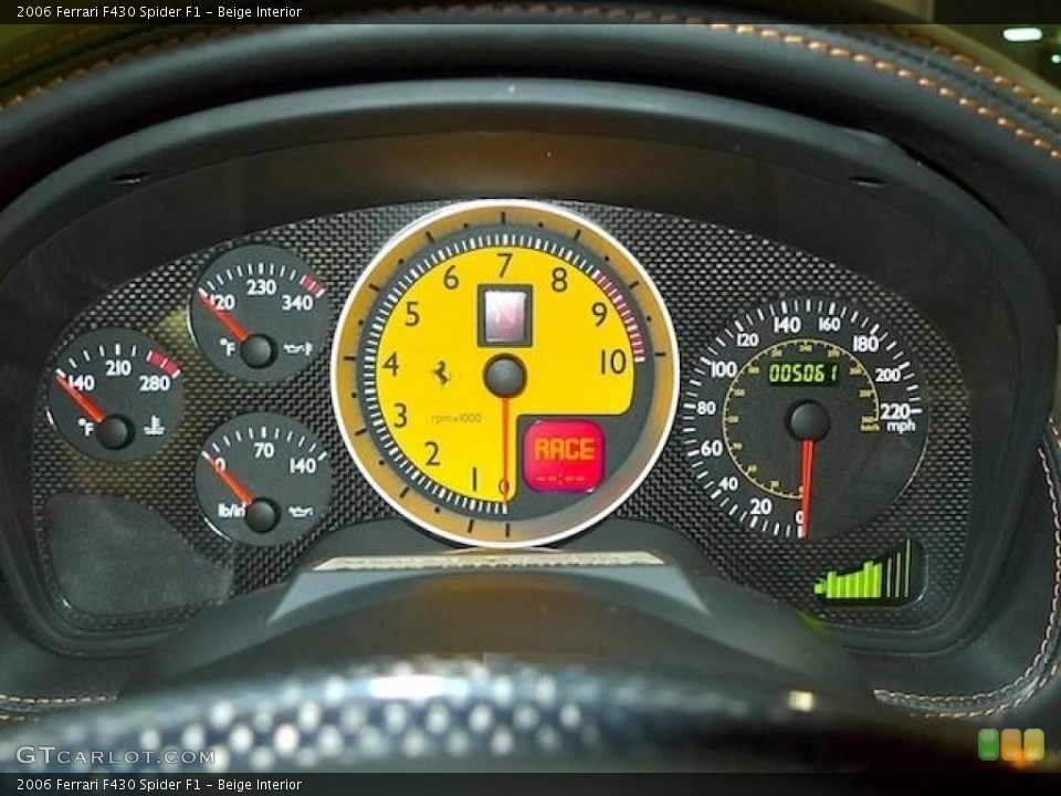 Beige Interior Gauges for the 2006 Ferrari F430 Spider F1 #59629293