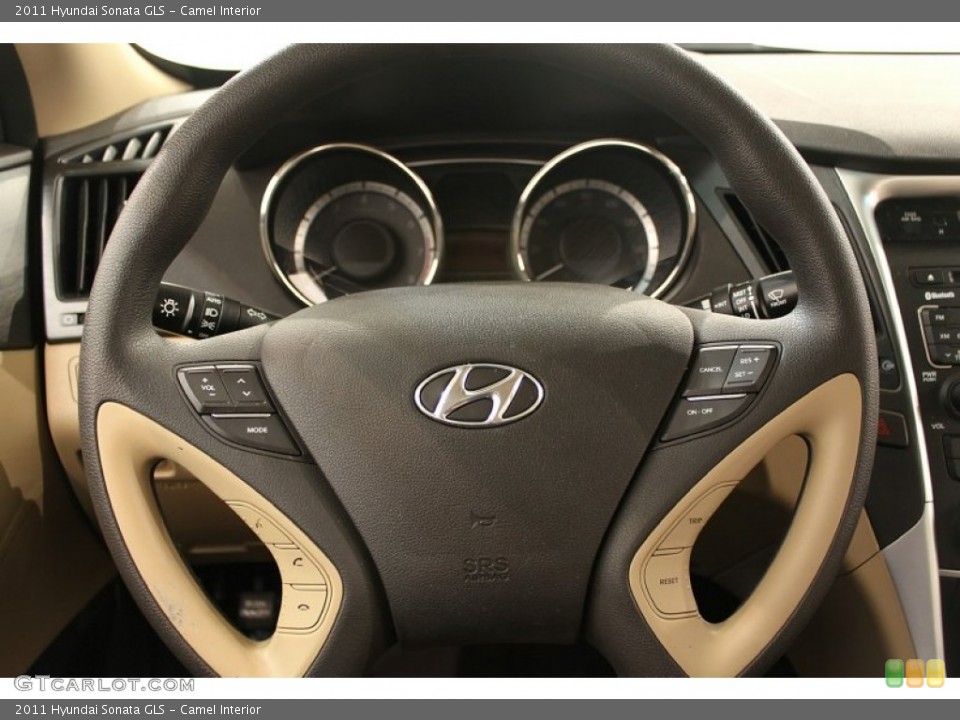 Camel Interior Steering Wheel for the 2011 Hyundai Sonata GLS #59631264
