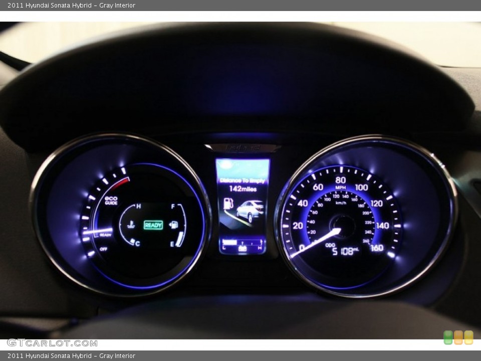 Gray Interior Gauges for the 2011 Hyundai Sonata Hybrid #59631633