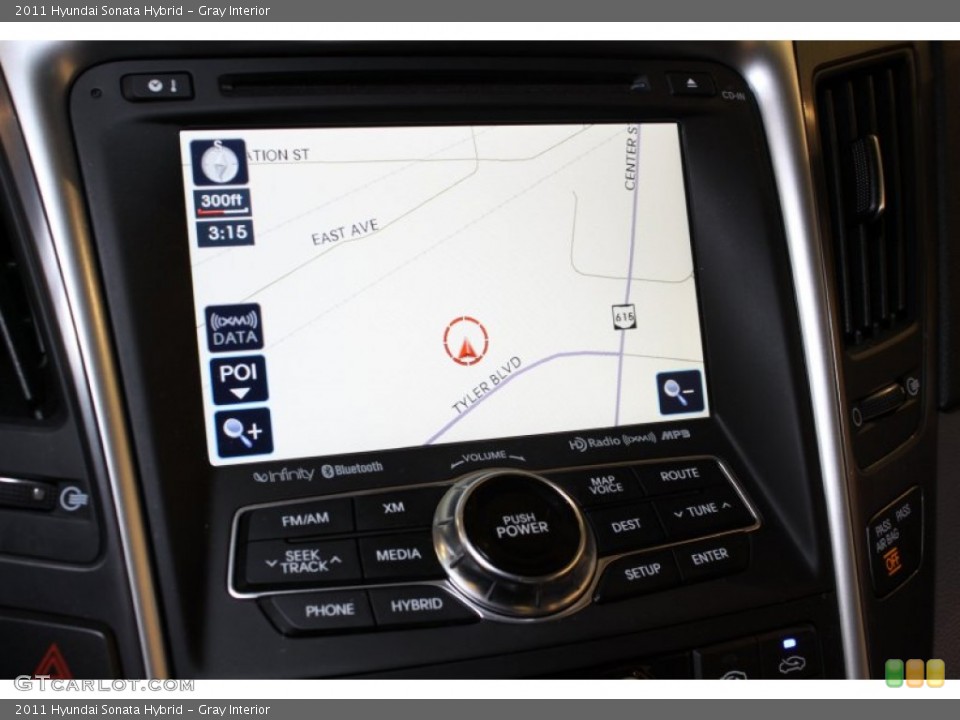 Gray Interior Navigation for the 2011 Hyundai Sonata Hybrid #59631644