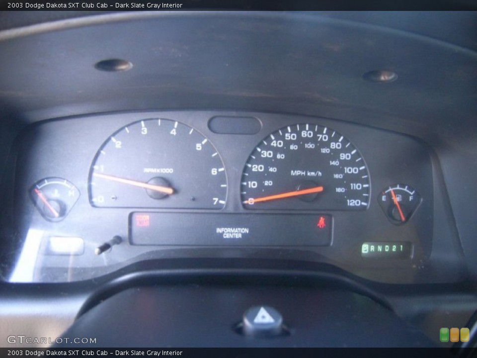 Dark Slate Gray Interior Gauges for the 2003 Dodge Dakota SXT Club Cab #59634492