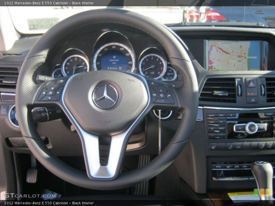 Black Interior Steering Wheel for the 2012 Mercedes-Benz E 550 Cabriolet #59635028