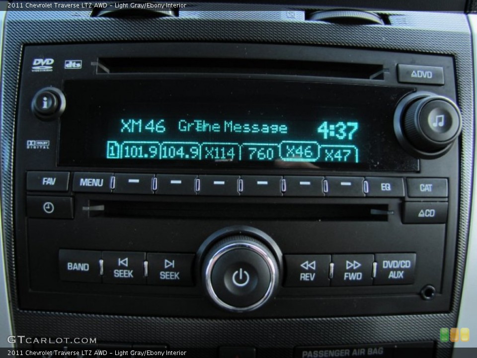 Light Gray/Ebony Interior Audio System for the 2011 Chevrolet Traverse LTZ AWD #59635845