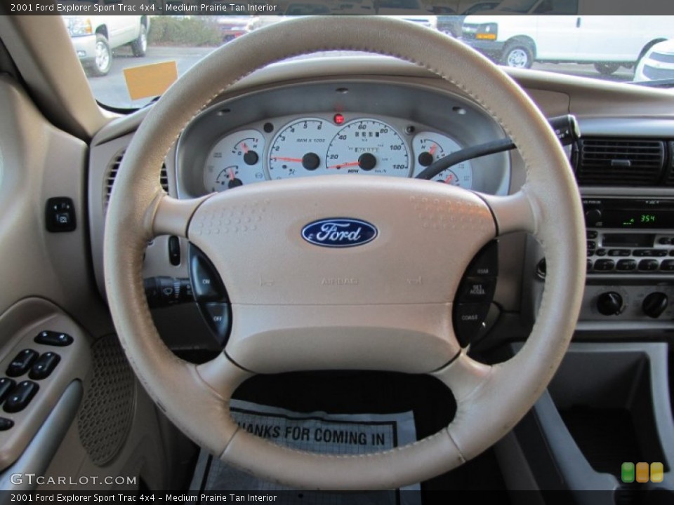 Medium Prairie Tan Interior Steering Wheel for the 2001 Ford Explorer Sport Trac 4x4 #59636043
