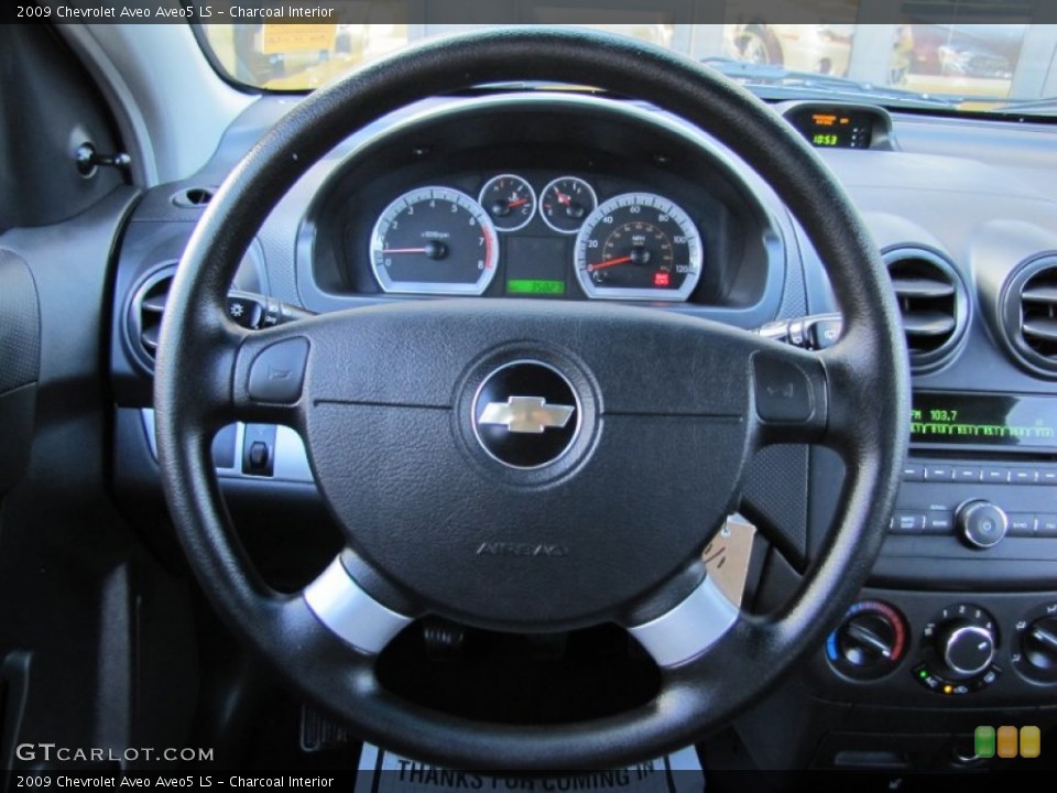 Charcoal Interior Steering Wheel for the 2009 Chevrolet Aveo Aveo5 LS #59636229