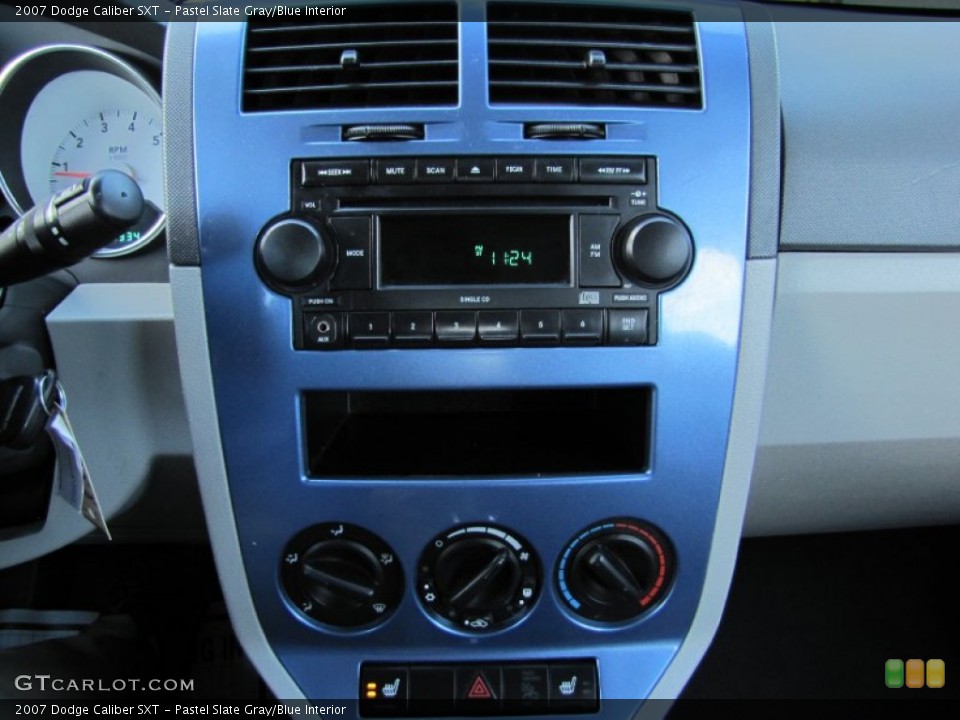 Pastel Slate Gray/Blue Interior Controls for the 2007 Dodge Caliber SXT #59636399